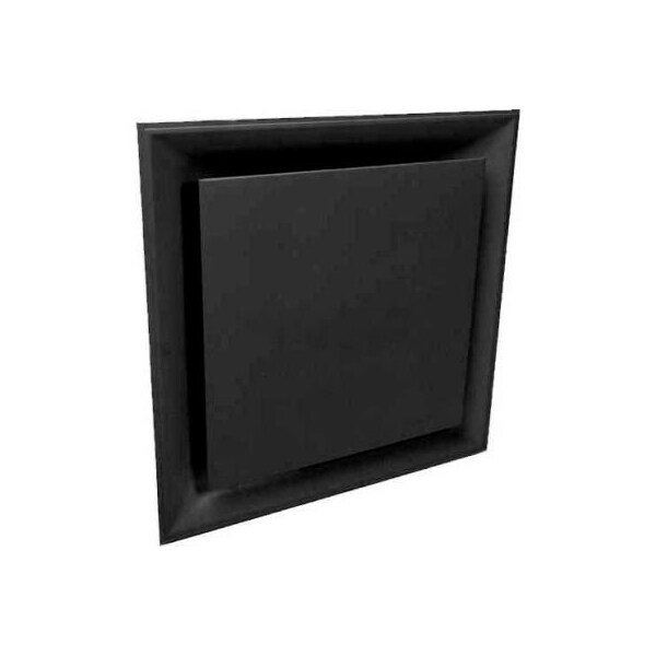 American Louver/Plasticade American Louver Stratus Plaque Diffuser With 8" Neck, Black, STR-PQ-8BK STR-PQ-8BK - main